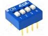 Switch DIP-SWITCH, Poles number 4, ON-OFF, 0.1A/24VDC, -25÷70C