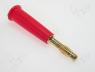 Plug, 4mm banana, 60VDC, red, Max.wire diam 5mm, Overall len 44mm
