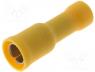 Terminal Connector - Terminal round, female, d 5mm, 4÷6mm2, crimped, for cable, yellow