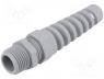 BS-1/2NPT-SGY - Cable gland, with grommet, NPT1/2", IP68, Mat polyamide, grey