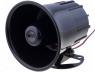 Sound transducer siren, dynamic, 1 tone, 1200mA, Ø 100mm, 12VDC