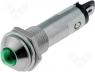   - Indicator LED, prominent, green, 12VDC, dcutout Ø8.2mm, IP40