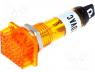 Indicator with neon lamp, prominent, yellow, 230VAC, plastic