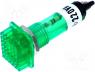   - Indicator with FLUO neon lamp, prominent, green, 230VAC, plastic