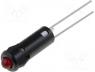 Lamp indicators - Indicator LED, prominent, red, dcutout Ø5.2mm, IP40, for PCB