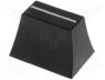   - Knob slider, Colour black, 20x14x13mm, Mat plastic