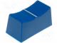   - Knob slider, Colour blue, 23x11x11mm, Mat plastic, Pointer white