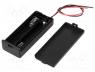 Battery Holder - Holder, Size AAA, R3, Batt.no 2, Leads cables, Colour black, 150mm