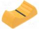 GS4-YEL - Knob slider, Colour yellow, 24x11x10mm, Mat plastic material