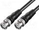 Cable assemblies - Cable, 75, 3m, BNC plug, both sides, black
