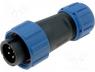  Connector - Connector  circular, plug, SP13, male, PIN 4, IP68, 200V, for cable
