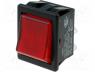  - ROCKER, 2-position, DPST, ON-OFF, 16A/250VAC, 20A/28VDC, red