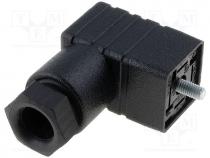 Power connector - Connector  valve connector, plug, form C, 9.4mm, female, PIN 4