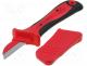  - Knife, for electricians, insulated, Blade type  straight, 195mm