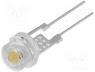 LED, 4.8mm, white warm, 3300mcd, 140, Front  convex