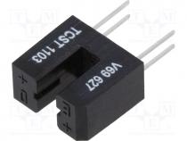 TCST1103 - Sensor  optocoupler, 70V, CTR@If  20%@20mA, Slot width  3.1mm
