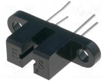 Photo interrupter - Optocoupler, slotted with flag, Out  transistor, 30V