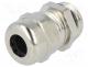  - Cable gland, PG9, IP68, Mat  brass, Body plating  nickel