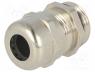 Cable gland, PG11, IP68, Mat  brass, Body plating  nickel
