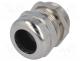Cable gland, M32, IP68, Mat  brass, Body plating  nickel