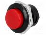 Button - Switch  push-button, 1-position, SPST-NO, 3A/250VAC, red, 50m