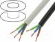 Knob - Cable, OMY, round, stranded, Cu, 3x1mm2, PVC, black, 300V, Class 5