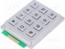KB304-MNS-WP - Keypad  metal, Number of keys  12, none, metal, 200m, 1.2N, 20mA