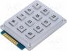 KB304-MNS-WP-B - Keypad  metal, Number of keys  12, LED, metal, 200m, 1.2N, 20mA