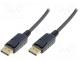 Cable, DispalyPort 1.1a, DisplayPort plug, both sides, 5m, black