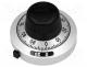 H-46-6A - Precise knob, with counting dial, Shaft d 6.35mm, Ø46mm