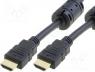 Cable, HDMI 1.4, HDMI plug, both sides, 10m, black