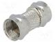 FC-019 - Coupler, F plug, both sides, straight, for cable