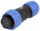 Waterproof connector - Plug, female, SP13, PIN 5, IP68, 4÷6.5mm, 5A, soldering, for cable