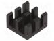 Heatsinks - Heatsink  extruded, black, L 10mm, W 10mm, H 6mm, aluminium