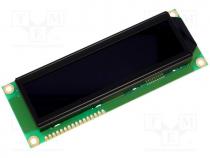 Display  LCD, alphanumeric, FSTN Negative, 16x2, dark blue, LED