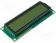 RC1602E-YHW-ESV - Display  LCD, alphanumeric, STN Positive, 16x2, green, LED, PIN 16
