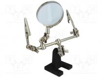 Tools - PCB holder with magnifying glass, 60mm