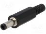 Power connector - Plug, DC supply, female, 4/1,7mm, 4mm, 1.7mm, with strain relief