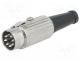 Plug, DIN, male, PIN 7, Pin layout 270, straight, for cable, 34V
