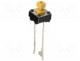 Tact Switch - Microswitch, 1-position, SPST-NO, 0.05A/24VDC, THT, 1.47N, 6x6mm