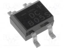 B05S - Bridge rectifier, 50V, 0.5A, DB-1MS