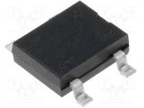 B250S15A-DIO - Bridge rectifier, 600V, 1.5A, SMD