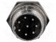 MIC338 - Socket, microphone, male, PIN 8, for panel mounting