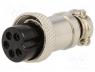 MIC325 - Plug, microphone, female, PIN 5, for cable, straight