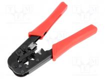Tool for RJ plug crimping