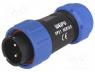 Waterproof connector - Plug, male, SP21, PIN 2, IP68, 7÷12mm, soldering, for cable, 500V