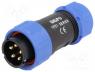 Waterproof connector - Plug, male, SP21, PIN 5, IP68, 7÷12mm, soldering, for cable, 500V