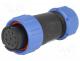 Waterproof connector - Plug, female, SP21, PIN 9, IP68, 7÷12mm, soldering, for cable, 500V
