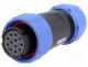 Waterproof connector - Plug, female, SP21, PIN 12, IP68, 7÷12mm, soldering, for cable, 400V