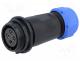 Waterproof connector - Plug, female, SP21, PIN 4, IP68, 7÷12mm, soldering, for cable, 500V